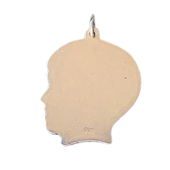 NWOT Sterling silver little boy profile charm 3/4” - Picture 2 of 2